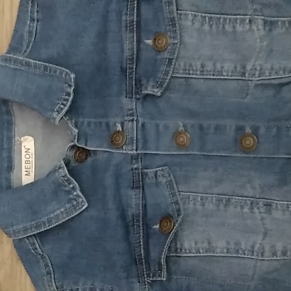 A-6 Denim Mini dress sz medium  Mebon machine  jeans - Picture 3 of 15